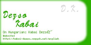 dezso kabai business card